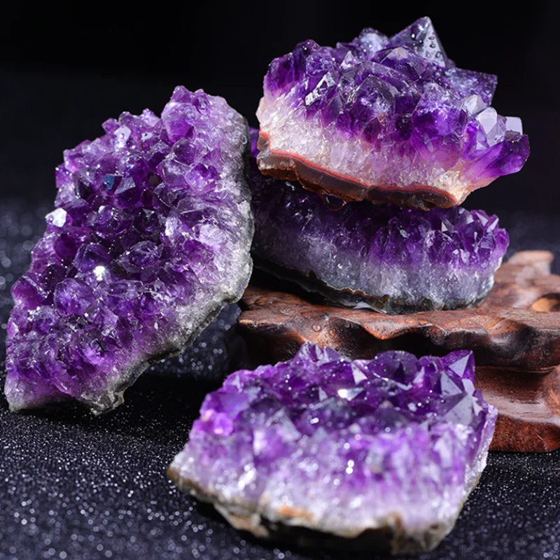 Natural Amethyst Geode Crystal Wand - Energy Healing Stone for Meditation & Home Decor