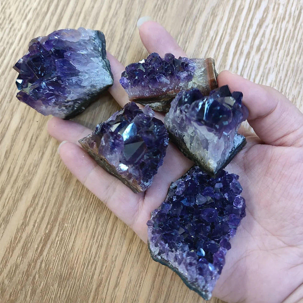 Natural Amethyst Geode Crystal Wand - Energy Healing Stone for Meditation & Home Decor
